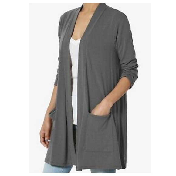 #09 Chic Boyfriend Open Slouchy pockets cardigan - Picture 5 of 5